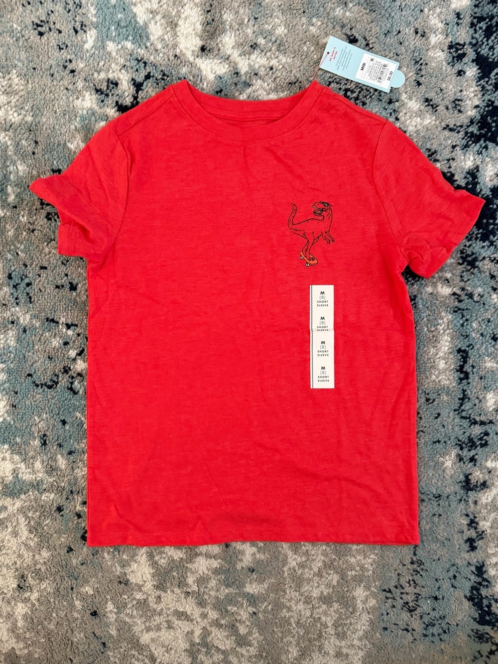 NWT Kids Cat & Jack Short-Sleeve Tee with Dino Graphic - M(8)